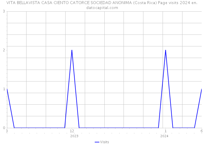 VITA BELLAVISTA CASA CIENTO CATORCE SOCIEDAD ANONIMA (Costa Rica) Page visits 2024 