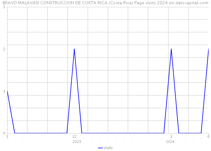 BRAVO MALAVASI CONSTRUCCION DE COSTA RICA (Costa Rica) Page visits 2024 