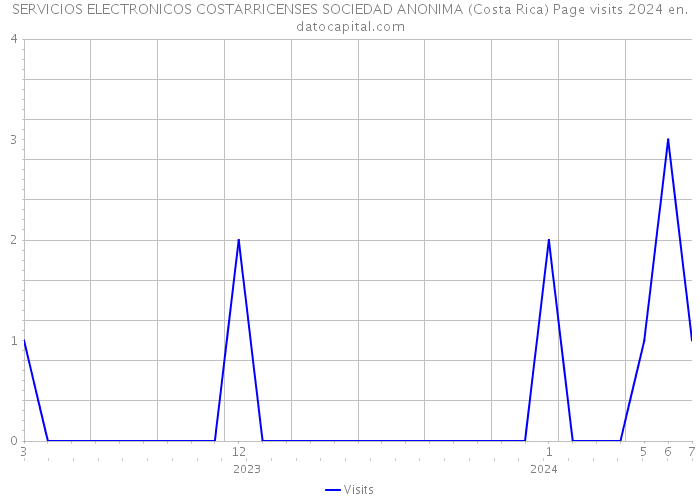 SERVICIOS ELECTRONICOS COSTARRICENSES SOCIEDAD ANONIMA (Costa Rica) Page visits 2024 