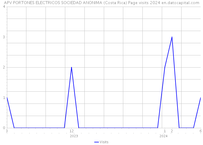 APV PORTONES ELECTRICOS SOCIEDAD ANONIMA (Costa Rica) Page visits 2024 