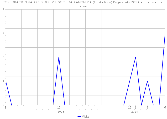 CORPORACION VALORES DOS MIL SOCIEDAD ANONIMA (Costa Rica) Page visits 2024 