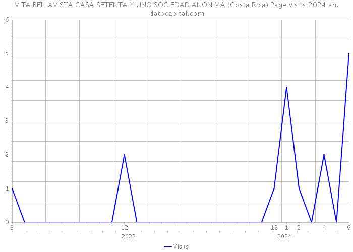 VITA BELLAVISTA CASA SETENTA Y UNO SOCIEDAD ANONIMA (Costa Rica) Page visits 2024 