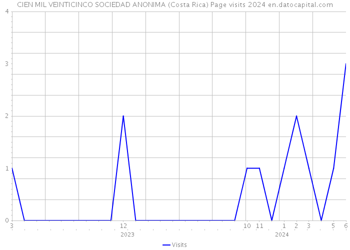 CIEN MIL VEINTICINCO SOCIEDAD ANONIMA (Costa Rica) Page visits 2024 