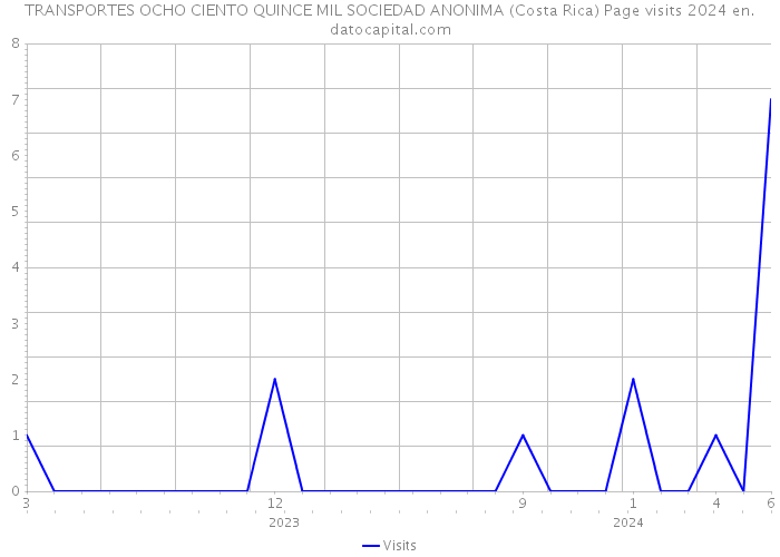 TRANSPORTES OCHO CIENTO QUINCE MIL SOCIEDAD ANONIMA (Costa Rica) Page visits 2024 