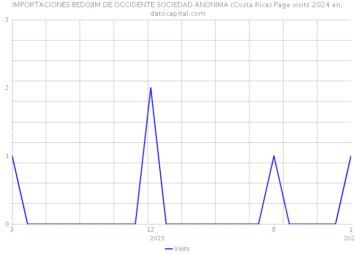 IMPORTACIONES BEDOJIM DE OCCIDENTE SOCIEDAD ANONIMA (Costa Rica) Page visits 2024 