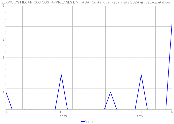 SERVICIOS MECANICOS COSTARRICENSES LIMITADA (Costa Rica) Page visits 2024 