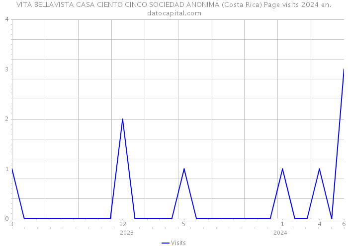VITA BELLAVISTA CASA CIENTO CINCO SOCIEDAD ANONIMA (Costa Rica) Page visits 2024 