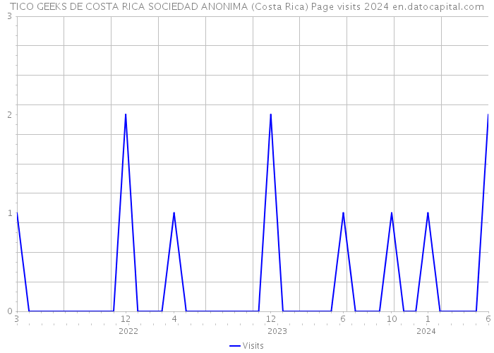 TICO GEEKS DE COSTA RICA SOCIEDAD ANONIMA (Costa Rica) Page visits 2024 