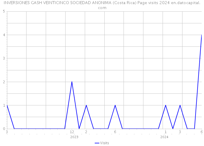 INVERSIONES GASH VEINTICINCO SOCIEDAD ANONIMA (Costa Rica) Page visits 2024 