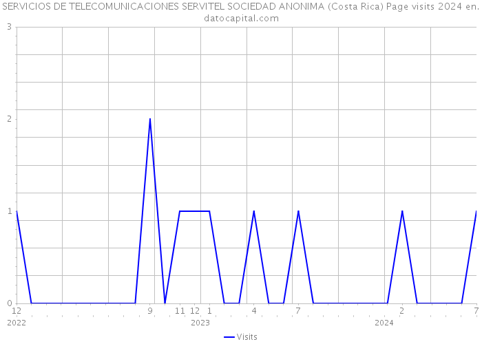 SERVICIOS DE TELECOMUNICACIONES SERVITEL SOCIEDAD ANONIMA (Costa Rica) Page visits 2024 