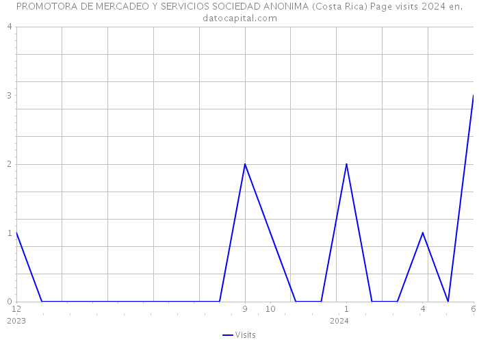 PROMOTORA DE MERCADEO Y SERVICIOS SOCIEDAD ANONIMA (Costa Rica) Page visits 2024 