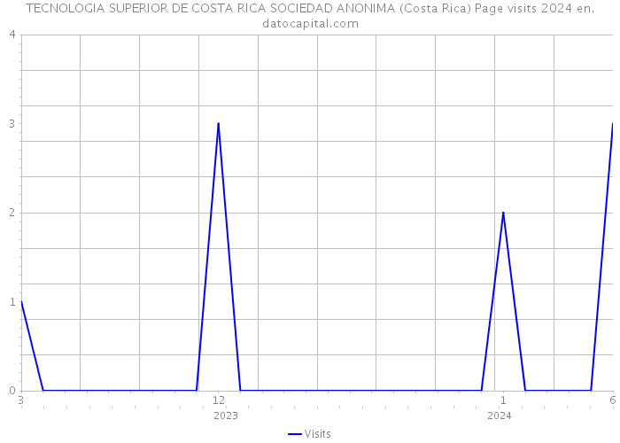TECNOLOGIA SUPERIOR DE COSTA RICA SOCIEDAD ANONIMA (Costa Rica) Page visits 2024 