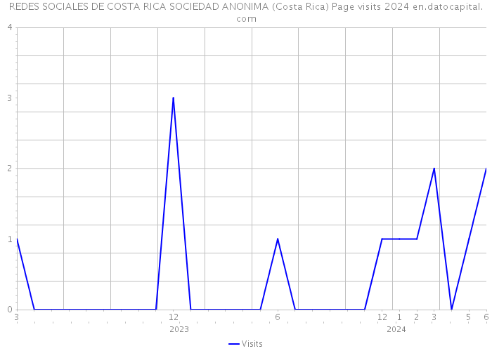 REDES SOCIALES DE COSTA RICA SOCIEDAD ANONIMA (Costa Rica) Page visits 2024 