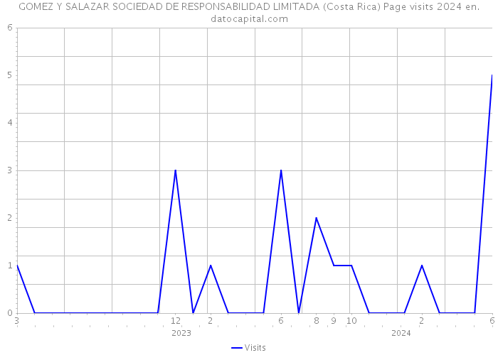 GOMEZ Y SALAZAR SOCIEDAD DE RESPONSABILIDAD LIMITADA (Costa Rica) Page visits 2024 