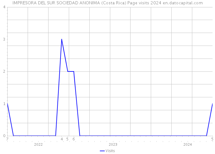 IMPRESORA DEL SUR SOCIEDAD ANONIMA (Costa Rica) Page visits 2024 