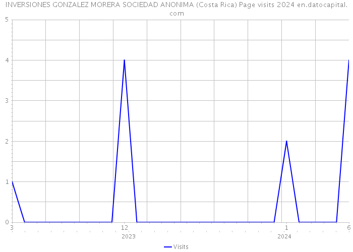 INVERSIONES GONZALEZ MORERA SOCIEDAD ANONIMA (Costa Rica) Page visits 2024 