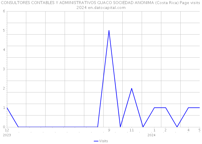CONSULTORES CONTABLES Y ADMINISTRATIVOS GUACO SOCIEDAD ANONIMA (Costa Rica) Page visits 2024 