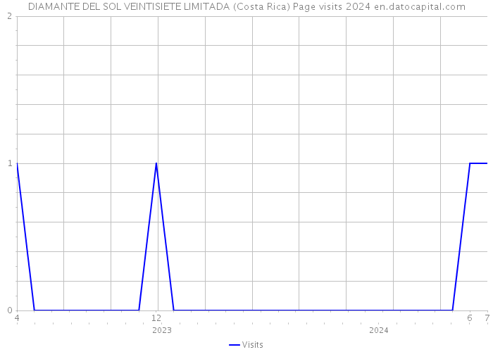 DIAMANTE DEL SOL VEINTISIETE LIMITADA (Costa Rica) Page visits 2024 