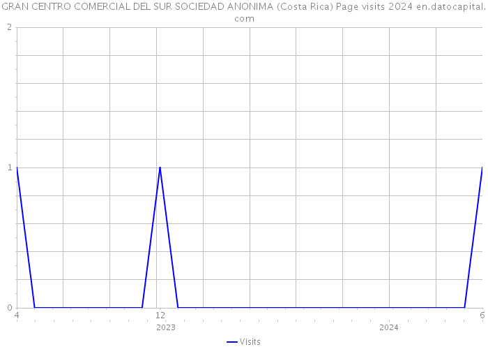 GRAN CENTRO COMERCIAL DEL SUR SOCIEDAD ANONIMA (Costa Rica) Page visits 2024 