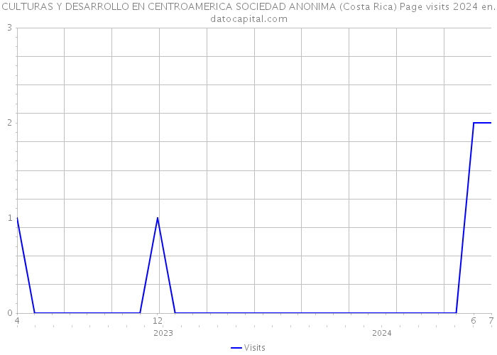 CULTURAS Y DESARROLLO EN CENTROAMERICA SOCIEDAD ANONIMA (Costa Rica) Page visits 2024 