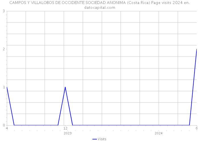 CAMPOS Y VILLALOBOS DE OCCIDENTE SOCIEDAD ANONIMA (Costa Rica) Page visits 2024 