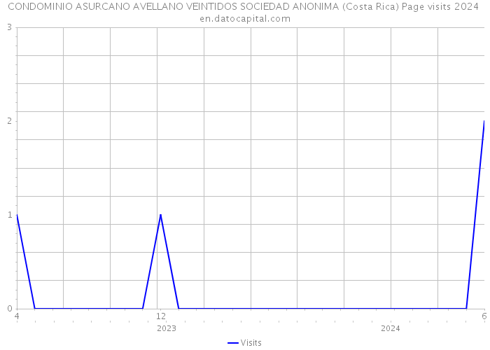 CONDOMINIO ASURCANO AVELLANO VEINTIDOS SOCIEDAD ANONIMA (Costa Rica) Page visits 2024 