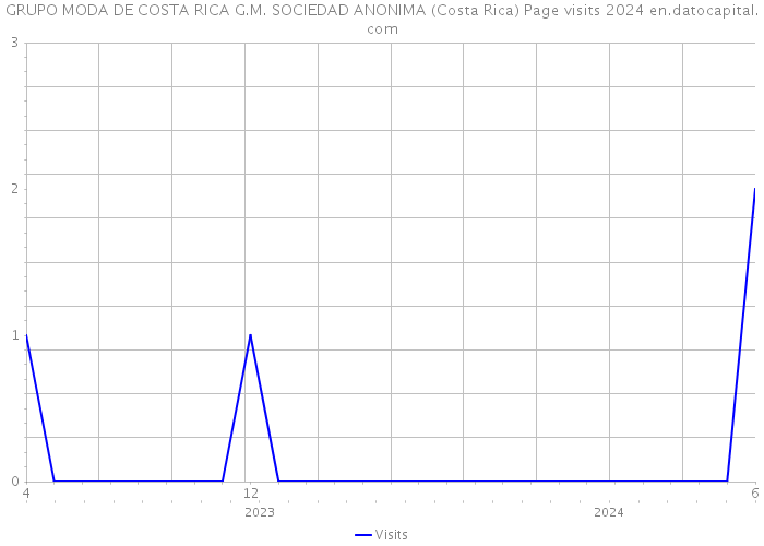 GRUPO MODA DE COSTA RICA G.M. SOCIEDAD ANONIMA (Costa Rica) Page visits 2024 