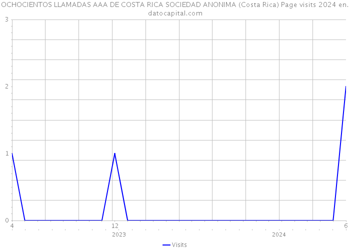 OCHOCIENTOS LLAMADAS AAA DE COSTA RICA SOCIEDAD ANONIMA (Costa Rica) Page visits 2024 
