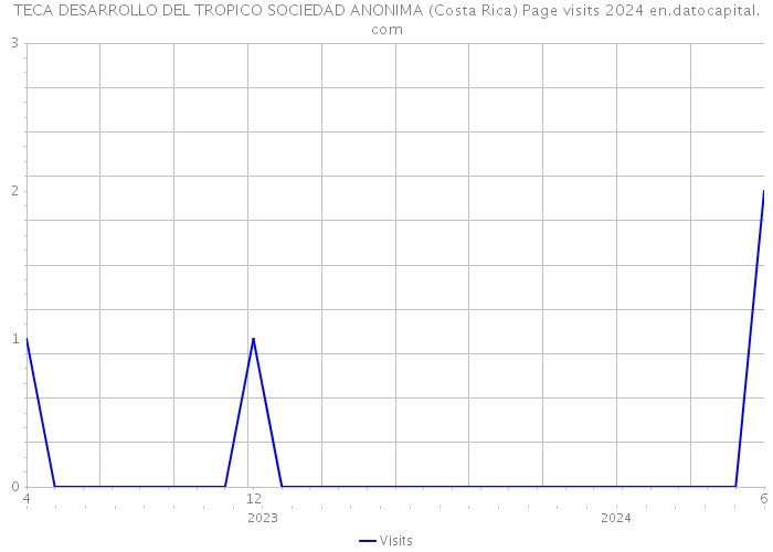 TECA DESARROLLO DEL TROPICO SOCIEDAD ANONIMA (Costa Rica) Page visits 2024 