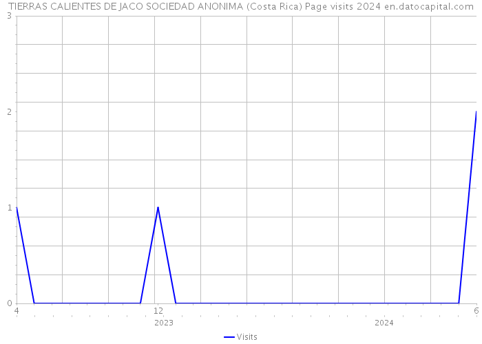 TIERRAS CALIENTES DE JACO SOCIEDAD ANONIMA (Costa Rica) Page visits 2024 