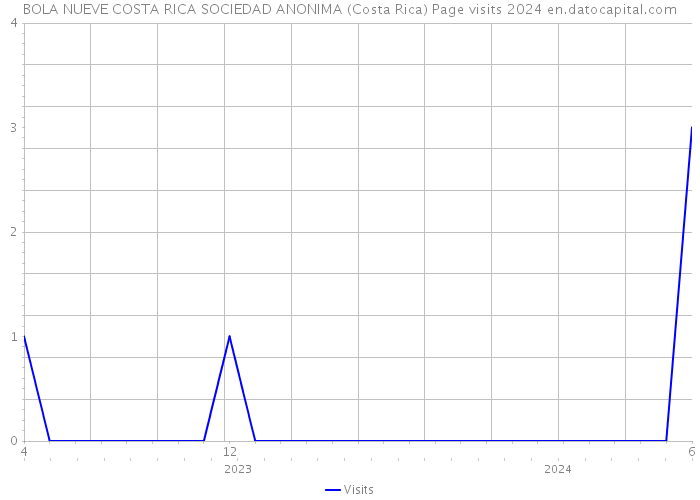 BOLA NUEVE COSTA RICA SOCIEDAD ANONIMA (Costa Rica) Page visits 2024 