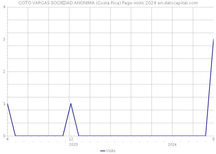 COTO VARGAS SOCIEDAD ANONIMA (Costa Rica) Page visits 2024 