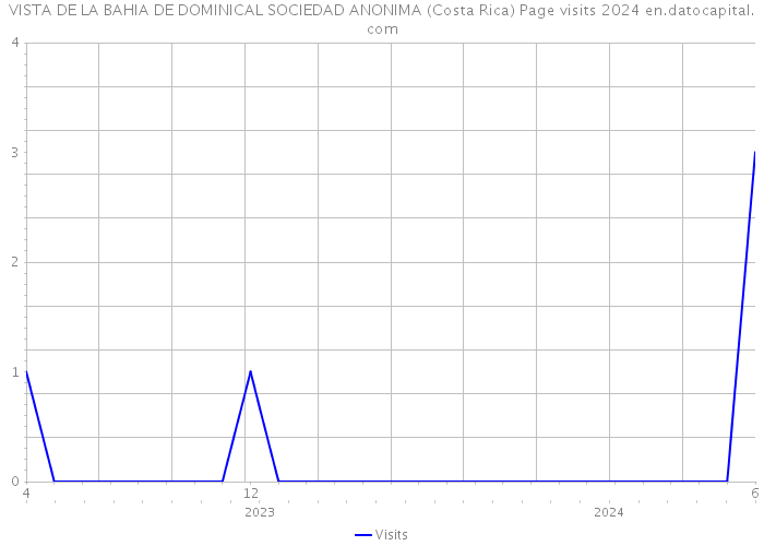 VISTA DE LA BAHIA DE DOMINICAL SOCIEDAD ANONIMA (Costa Rica) Page visits 2024 