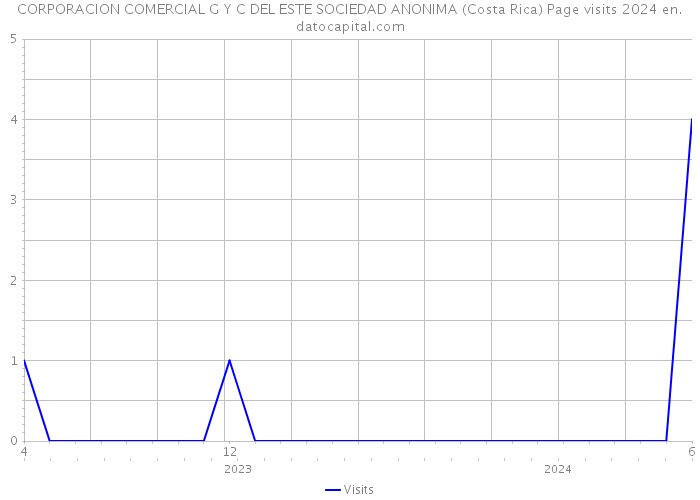 CORPORACION COMERCIAL G Y C DEL ESTE SOCIEDAD ANONIMA (Costa Rica) Page visits 2024 