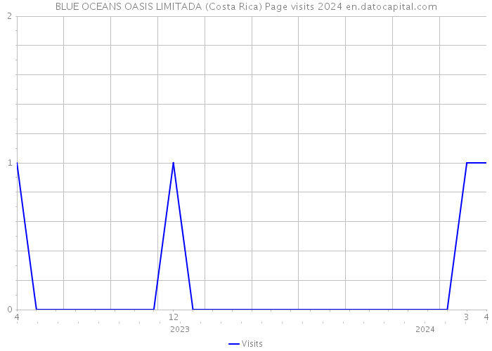 BLUE OCEANS OASIS LIMITADA (Costa Rica) Page visits 2024 
