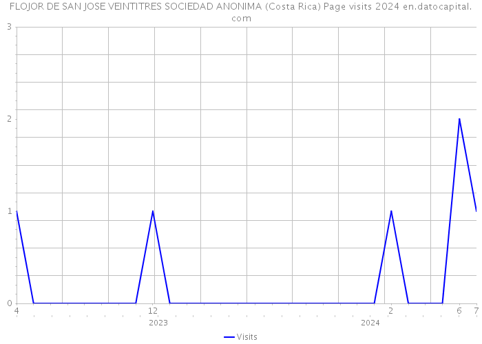 FLOJOR DE SAN JOSE VEINTITRES SOCIEDAD ANONIMA (Costa Rica) Page visits 2024 