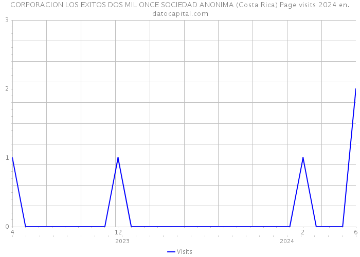 CORPORACION LOS EXITOS DOS MIL ONCE SOCIEDAD ANONIMA (Costa Rica) Page visits 2024 