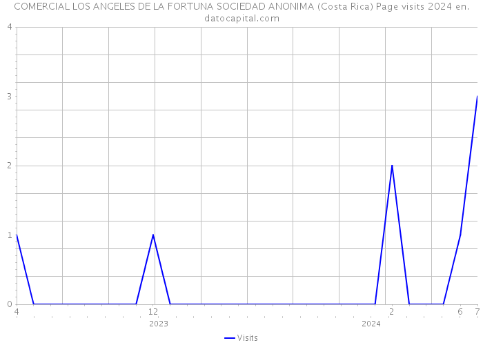 COMERCIAL LOS ANGELES DE LA FORTUNA SOCIEDAD ANONIMA (Costa Rica) Page visits 2024 