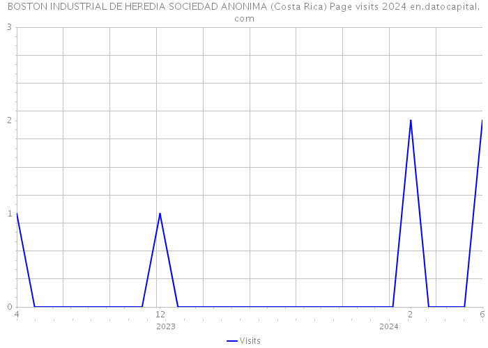 BOSTON INDUSTRIAL DE HEREDIA SOCIEDAD ANONIMA (Costa Rica) Page visits 2024 