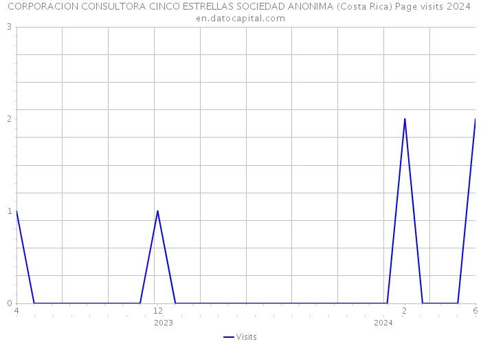 CORPORACION CONSULTORA CINCO ESTRELLAS SOCIEDAD ANONIMA (Costa Rica) Page visits 2024 