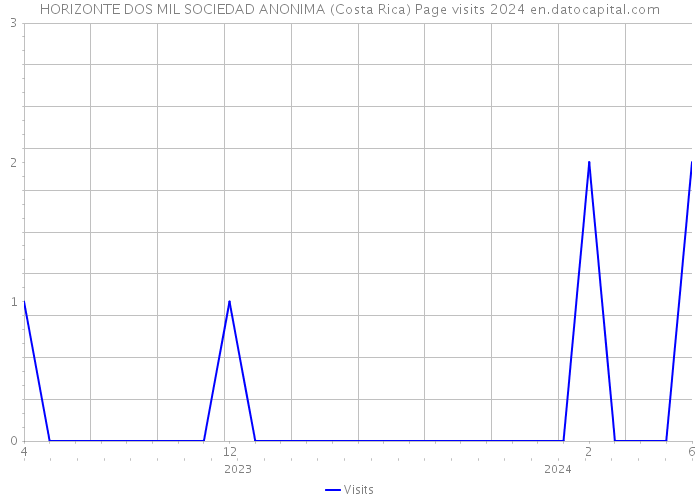 HORIZONTE DOS MIL SOCIEDAD ANONIMA (Costa Rica) Page visits 2024 