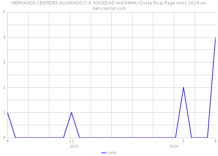 HERMANOS CESPEDES ALVARADO C A SOCIEDAD ANONIMA (Costa Rica) Page visits 2024 