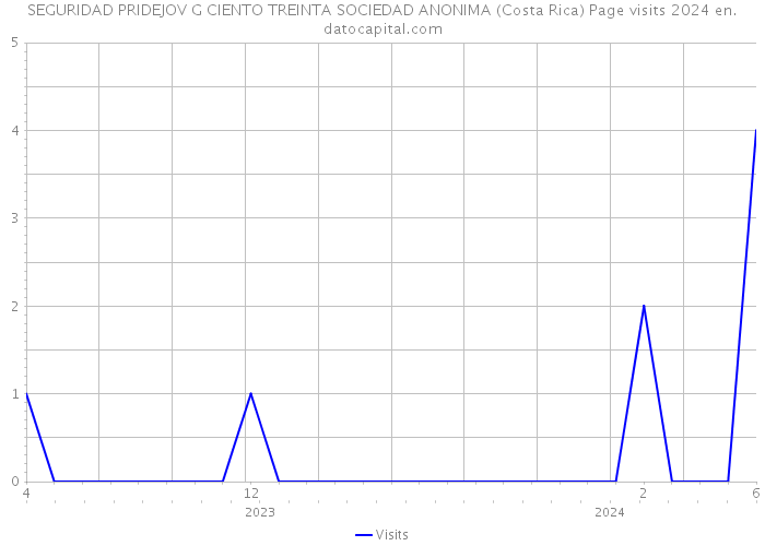 SEGURIDAD PRIDEJOV G CIENTO TREINTA SOCIEDAD ANONIMA (Costa Rica) Page visits 2024 