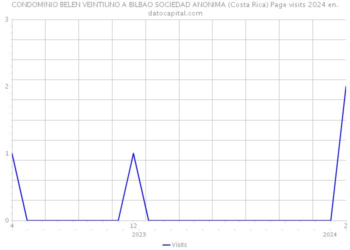 CONDOMINIO BELEN VEINTIUNO A BILBAO SOCIEDAD ANONIMA (Costa Rica) Page visits 2024 