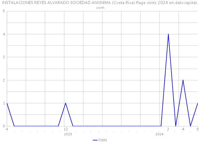 INSTALACIONES REYES ALVARADO SOCIEDAD ANONIMA (Costa Rica) Page visits 2024 