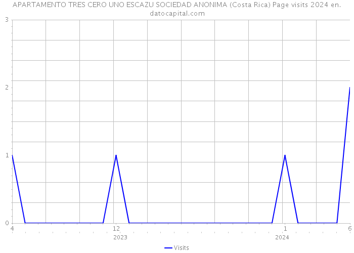 APARTAMENTO TRES CERO UNO ESCAZU SOCIEDAD ANONIMA (Costa Rica) Page visits 2024 
