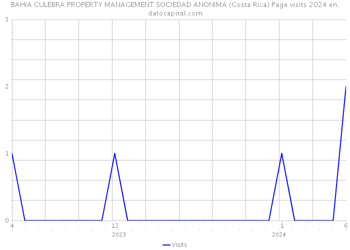 BAHIA CULEBRA PROPERTY MANAGEMENT SOCIEDAD ANONIMA (Costa Rica) Page visits 2024 