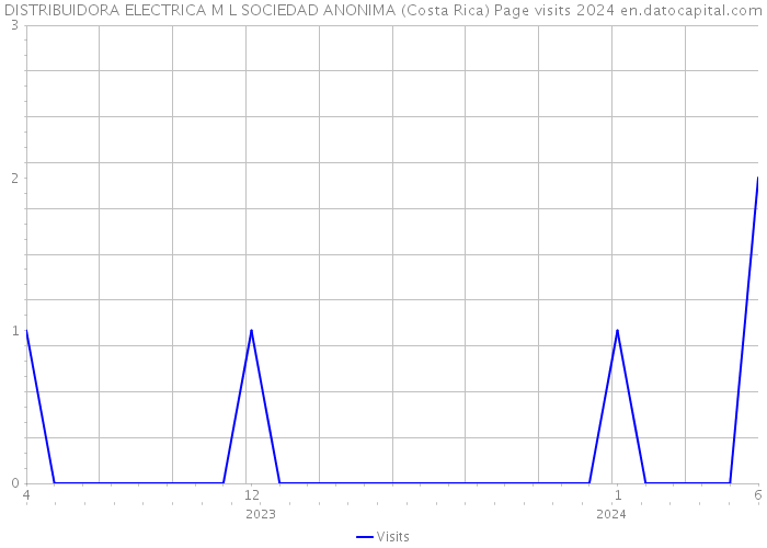 DISTRIBUIDORA ELECTRICA M L SOCIEDAD ANONIMA (Costa Rica) Page visits 2024 