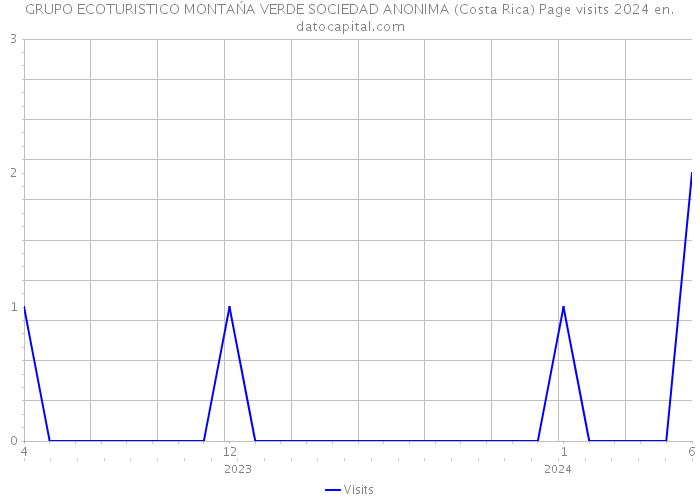 GRUPO ECOTURISTICO MONTAŃA VERDE SOCIEDAD ANONIMA (Costa Rica) Page visits 2024 