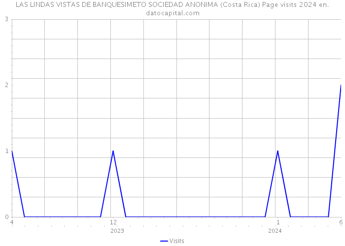 LAS LINDAS VISTAS DE BANQUESIMETO SOCIEDAD ANONIMA (Costa Rica) Page visits 2024 